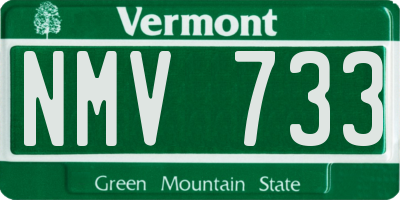 VT license plate NMV733