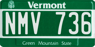 VT license plate NMV736