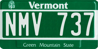 VT license plate NMV737