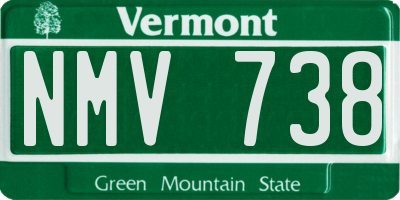 VT license plate NMV738