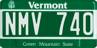 VT license plate NMV740