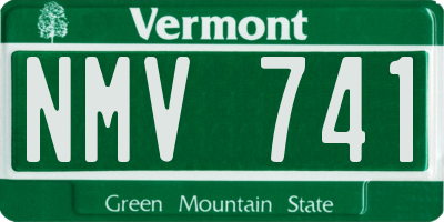 VT license plate NMV741