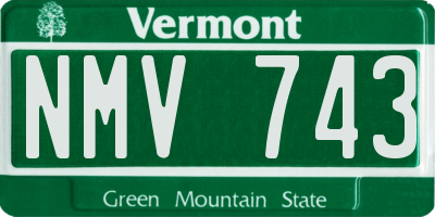 VT license plate NMV743