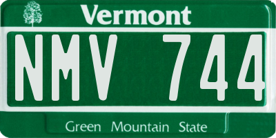 VT license plate NMV744