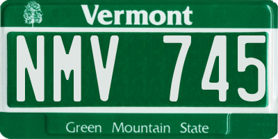 VT license plate NMV745