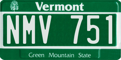 VT license plate NMV751