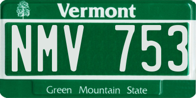 VT license plate NMV753
