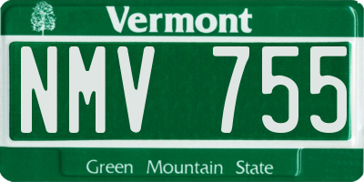 VT license plate NMV755