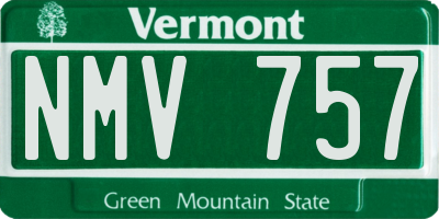 VT license plate NMV757