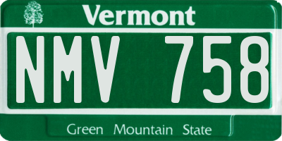 VT license plate NMV758