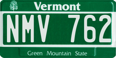 VT license plate NMV762