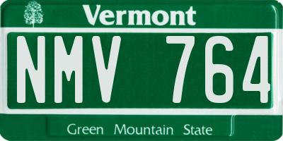 VT license plate NMV764