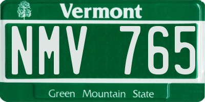 VT license plate NMV765