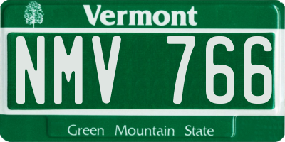 VT license plate NMV766