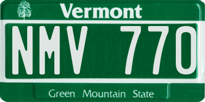 VT license plate NMV770