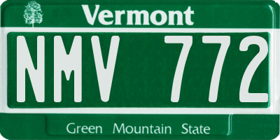 VT license plate NMV772