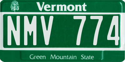 VT license plate NMV774