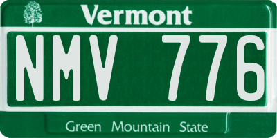 VT license plate NMV776