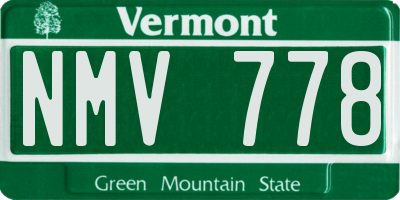 VT license plate NMV778