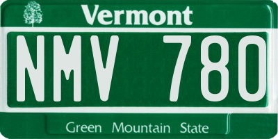 VT license plate NMV780