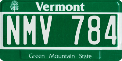 VT license plate NMV784