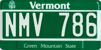 VT license plate NMV786