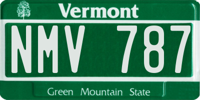VT license plate NMV787