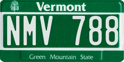 VT license plate NMV788