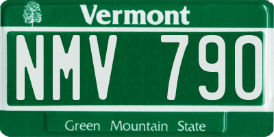 VT license plate NMV790