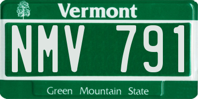 VT license plate NMV791