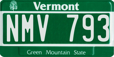 VT license plate NMV793