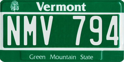 VT license plate NMV794