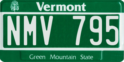VT license plate NMV795