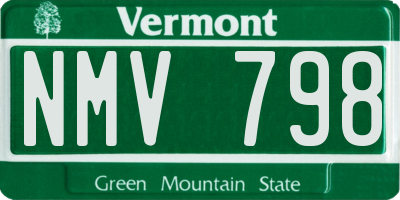 VT license plate NMV798