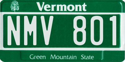 VT license plate NMV801