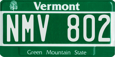 VT license plate NMV802