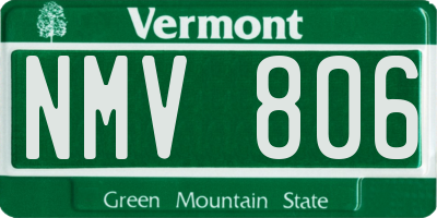 VT license plate NMV806