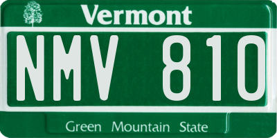 VT license plate NMV810