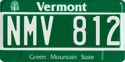 VT license plate NMV812
