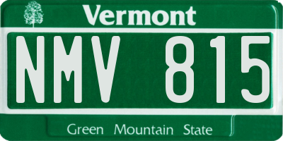 VT license plate NMV815