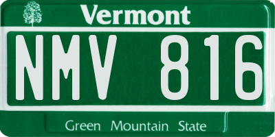 VT license plate NMV816