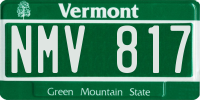 VT license plate NMV817