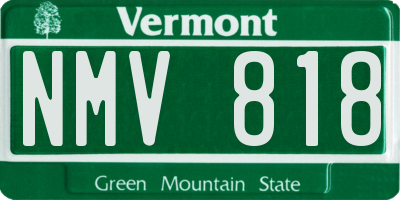 VT license plate NMV818