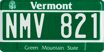 VT license plate NMV821