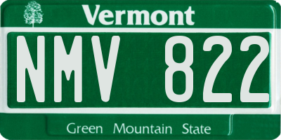 VT license plate NMV822