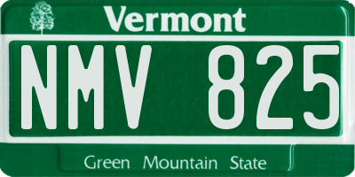 VT license plate NMV825
