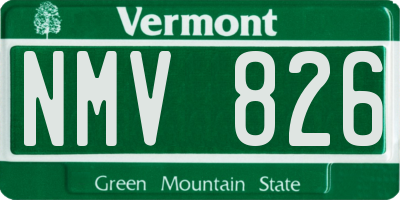 VT license plate NMV826