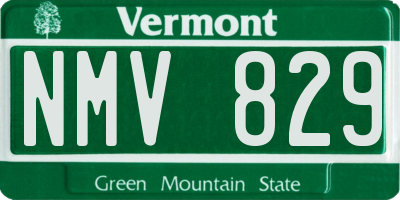 VT license plate NMV829