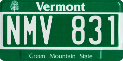 VT license plate NMV831