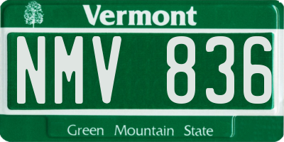VT license plate NMV836